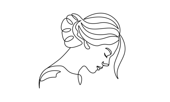 Animated Line Drawing of a Girl: Minimalist Emotion in Motion