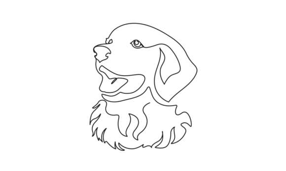Animated One Line Drawing of Angry Dog: Dynamic Minimalism