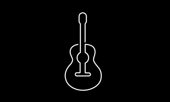 Animated One Line Drawing of Guitar: A Visual Symphony