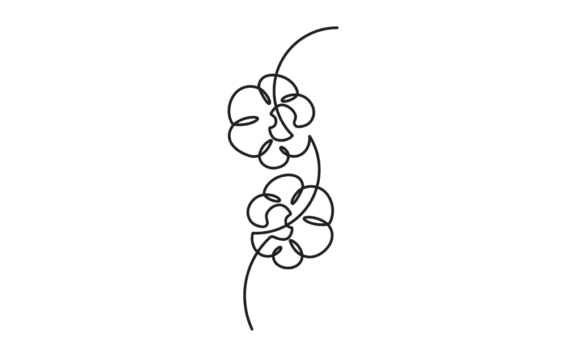 Animated One Line Drawing of Orchid: The Art of Motion