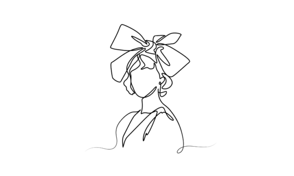 Animated One Line Drawing of Woman: Elegance in Motion