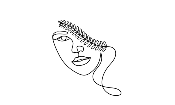 Captivating Motion: The Animated Line Drawing of a Girl Face