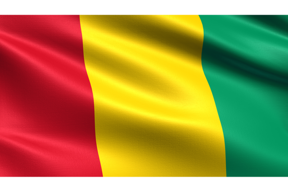 Guinea Flag Waving Fabric Texture: A Dynamic Design Asset