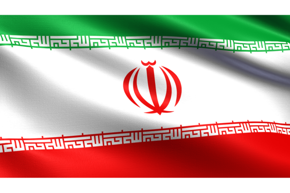 Iran Flag Waving Fabric Texture: Realistic Design Asset
