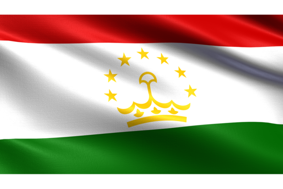 Tajikistan Flag: A Waving Fabric Texture for Dynamic Design