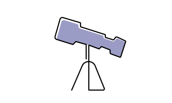 Telescope Camera Animation: Elegant Continuous Line Motion
