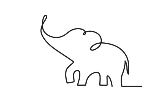 The Elephant Line Art Animation: Fluid Motion Meets Digital Art