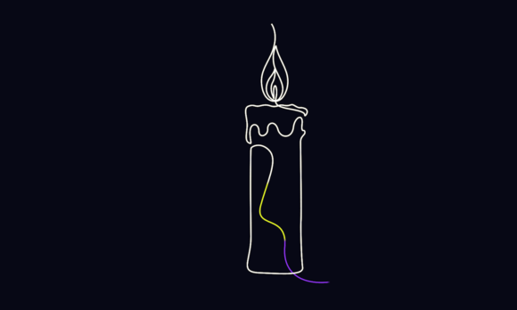 The Endless Charm of Single-line Drawing of Candle Animation