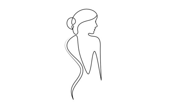The Fluid Grace of Animated One Line Art of Lady Figure