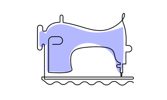 The Rhythmic Allure of Animated Sewing Machine Line Art