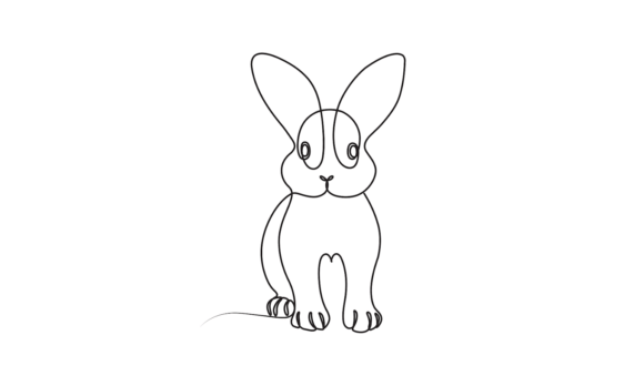The Sitting Rabbit Line Art Animation: A Seamless Motion Story